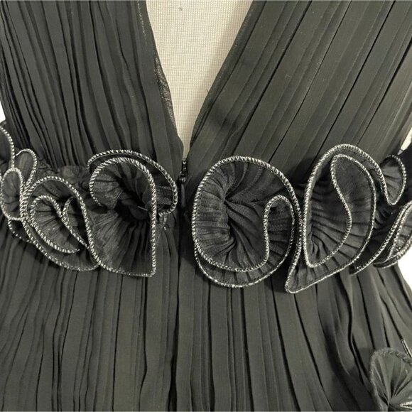 NEW Ieena for Mac Duggal Size 8 PLEATED TIERED RUFFLE MINI DRESS $338 - Picture 6 of 13